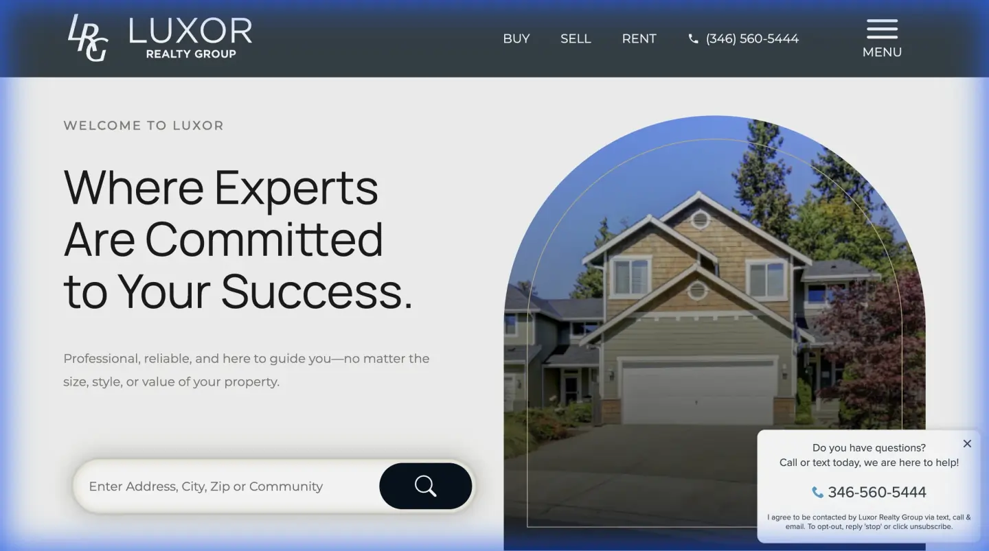 LuxorTX.com website screenshot